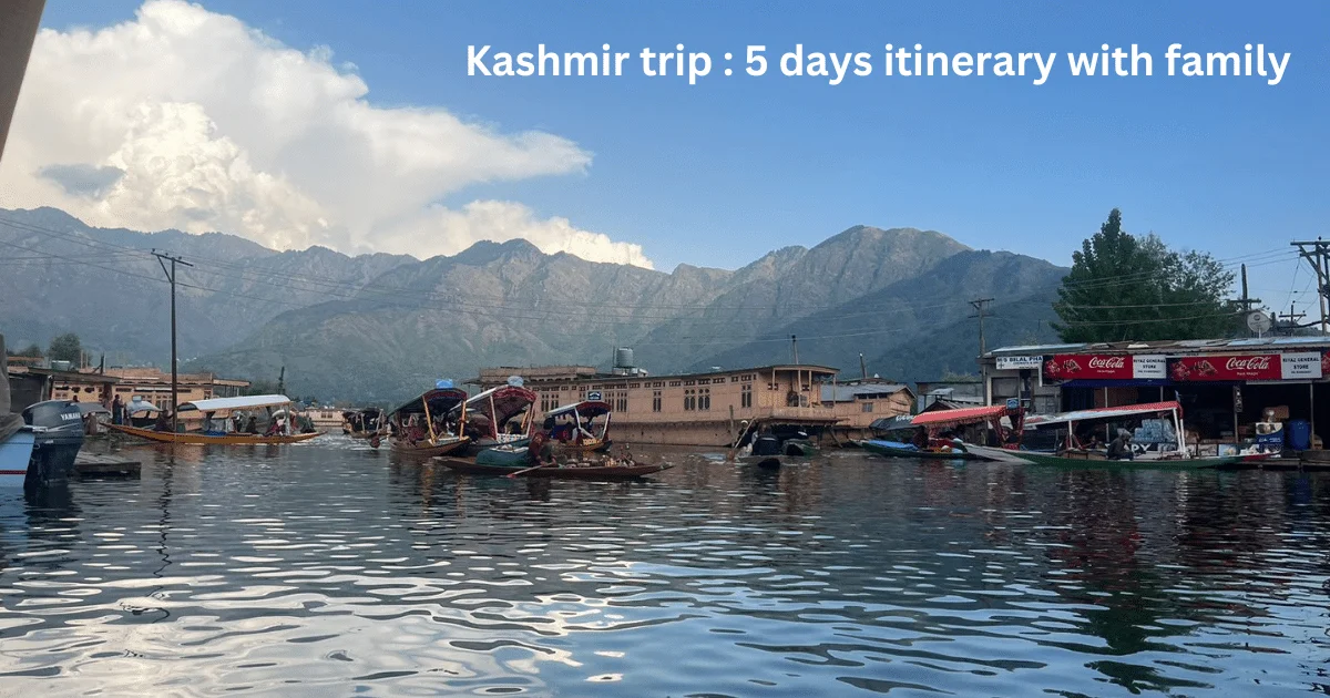 kashmir trip in 5 days